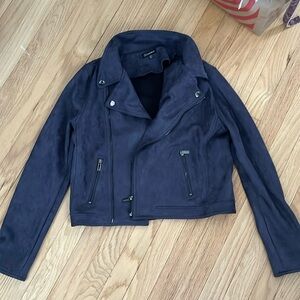 Shinestar faux suede bomber. Very soft and light